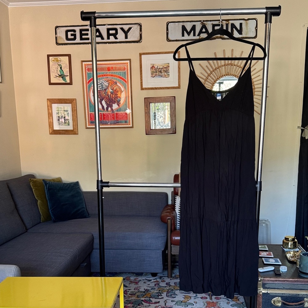 Old Navy Black Spaghetti Adjustable Strap Dress